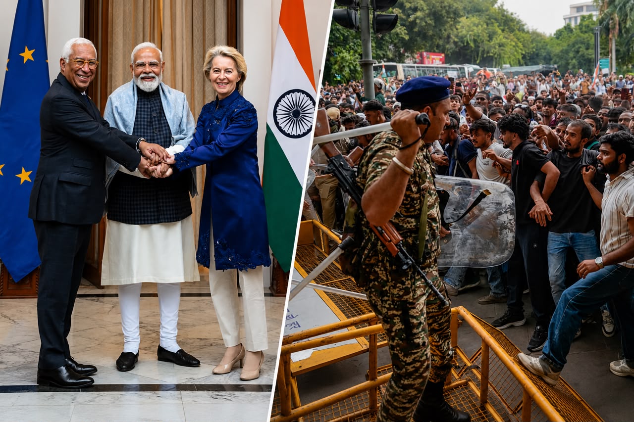 Brussels’s Selective Silence: The EU-India Trade Deal Meets a Delhi Crackdown