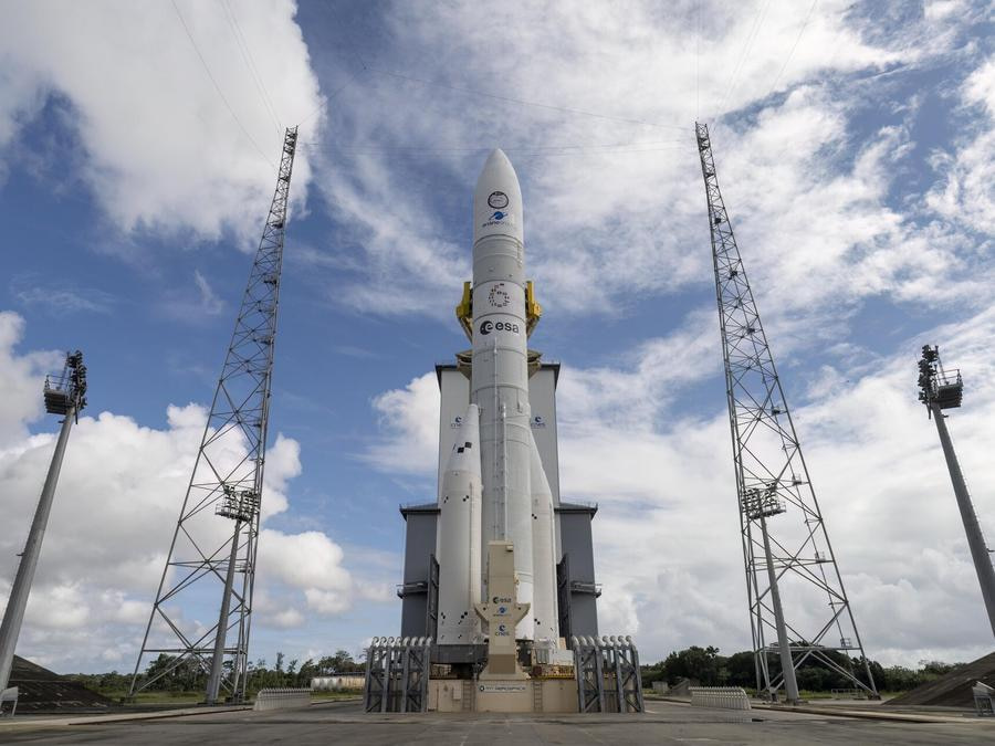 Galileo's Next Satellites Line Up for an Ariane Ride Galileo's Next Satellites Line Up for an Ariane Ride